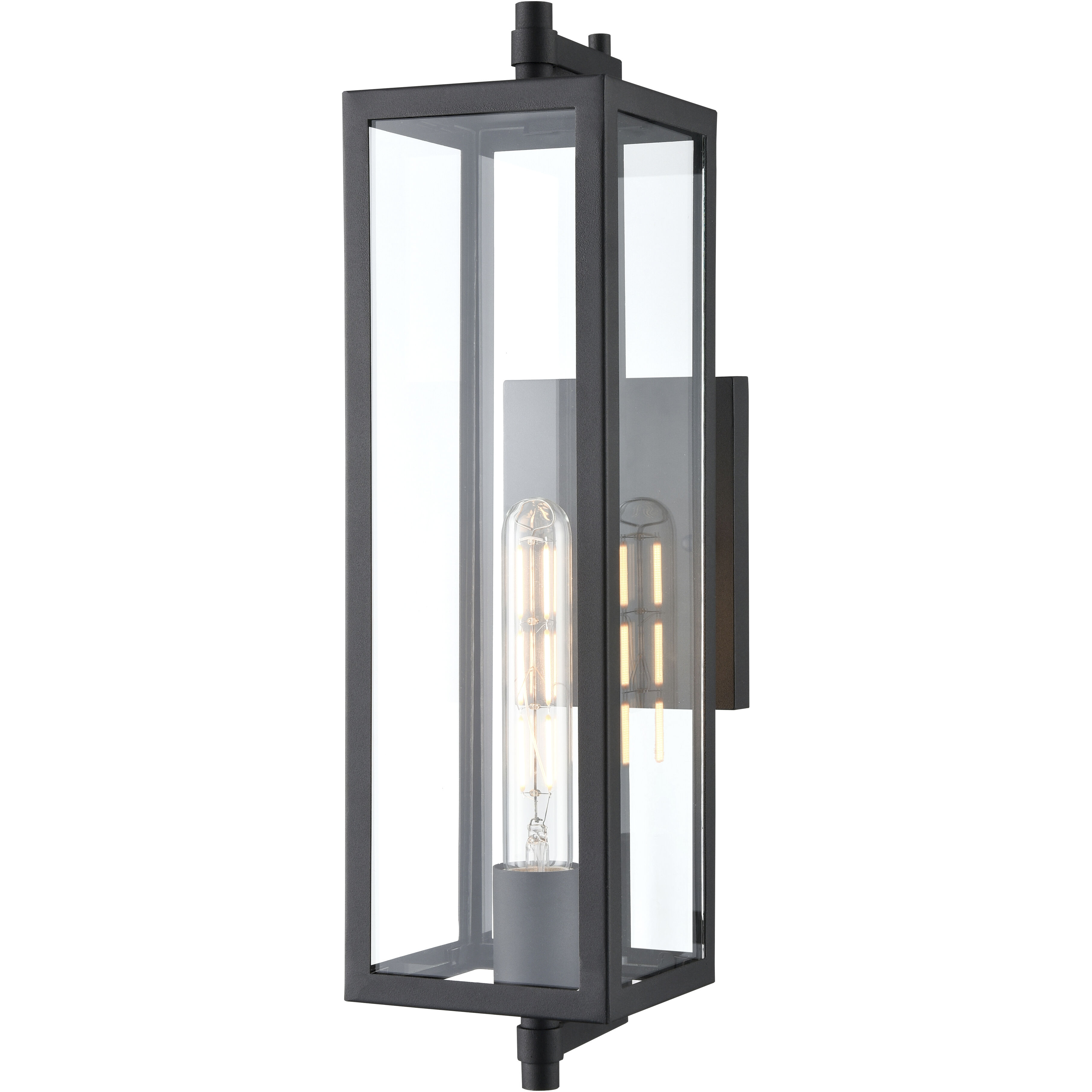 Messi 1 Light 18 inch Textured Black Outdoor Wall Sconce